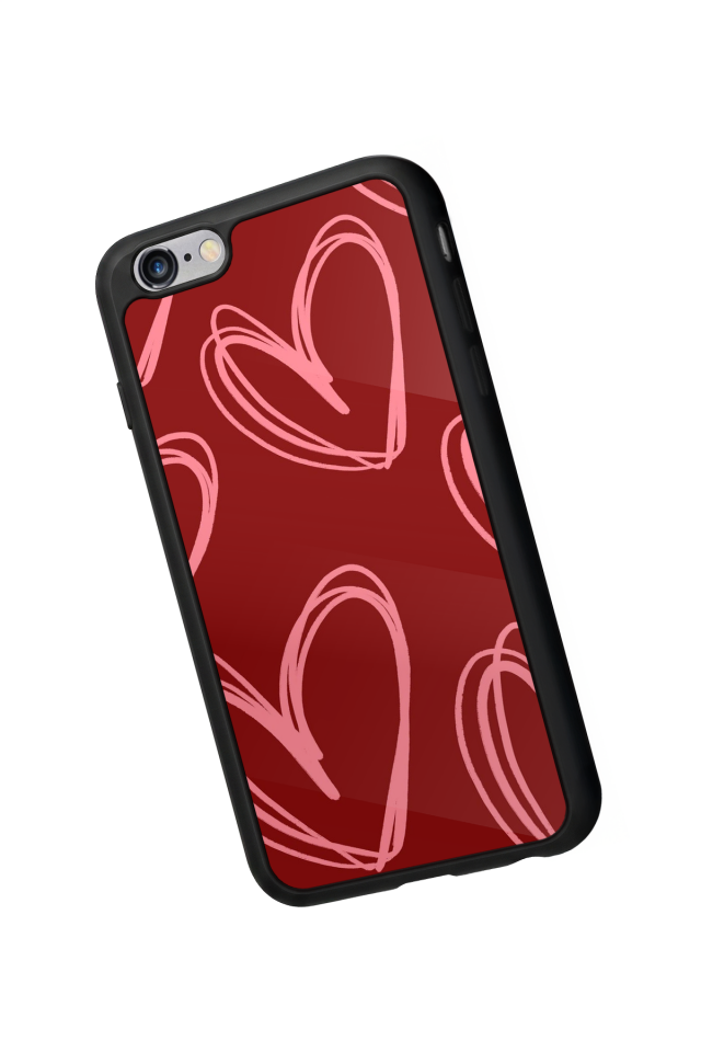 iPhone 6 Plus Uyumlu Kalp Love Tasarımlı Glossy Premium Kılıf