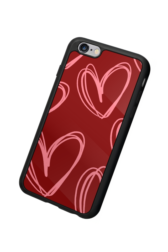 iPhone 6 Plus Uyumlu Kalp Love Tasarımlı Glossy Premium Kılıf