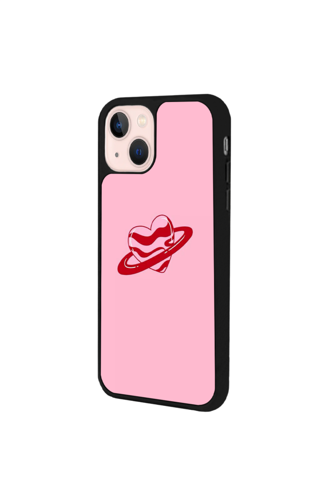 iPhone 13 Mini Uyumlu Kalp Love Tasarımlı Glossy Premium Kılıf