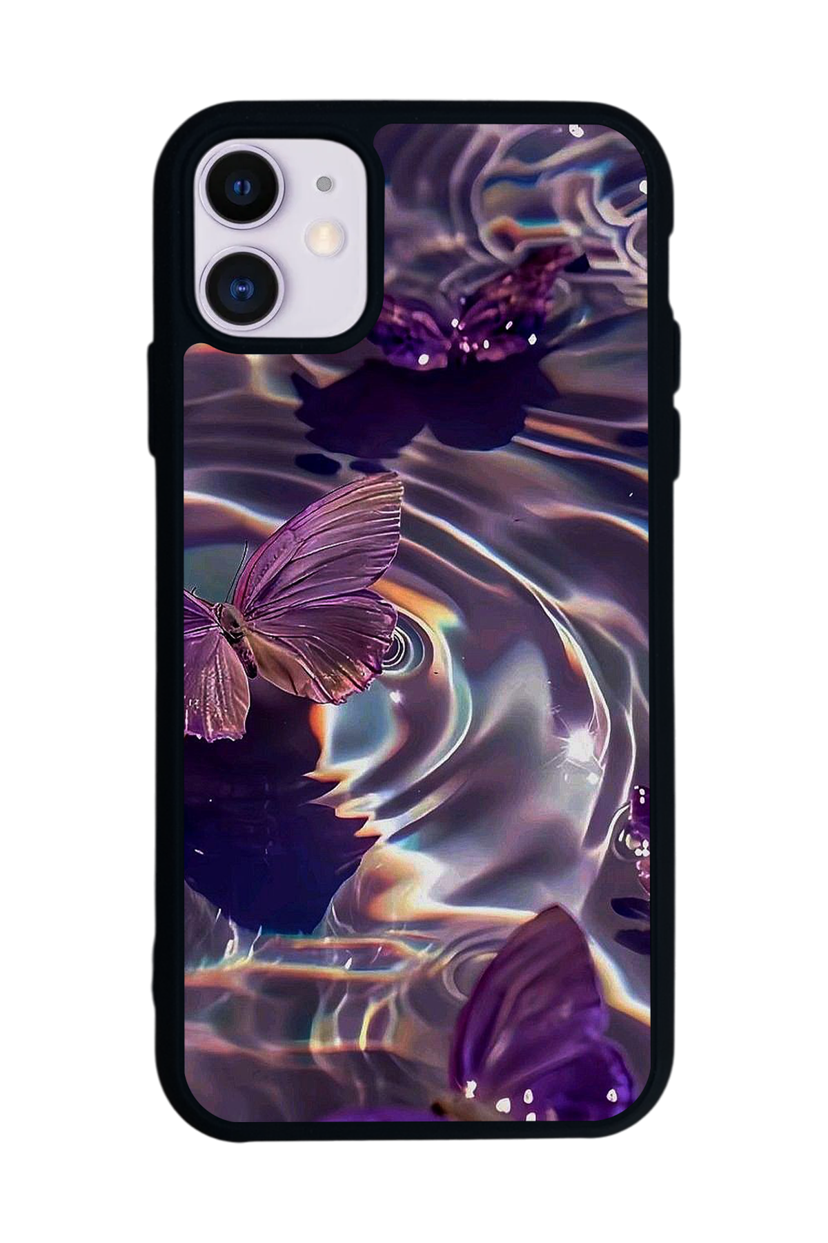 iPhone 11 Uyumlu Kelebek Tasarımlı Glossy Premium Kılıf