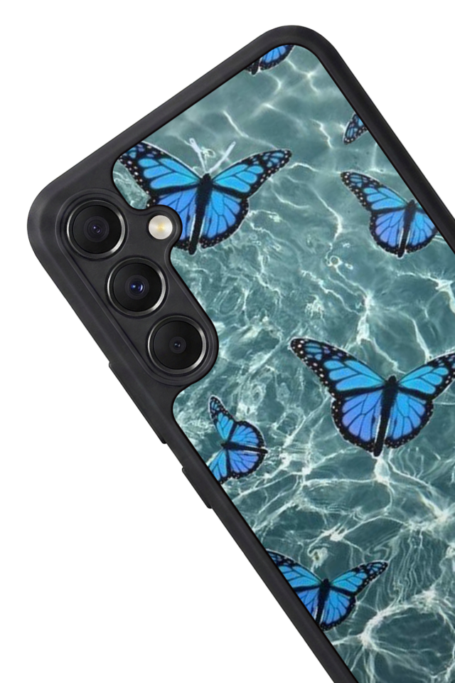 Samsung Galaxy M34 Uyumlu Kelebek Tasarımlı Glossy Premium Kılıf