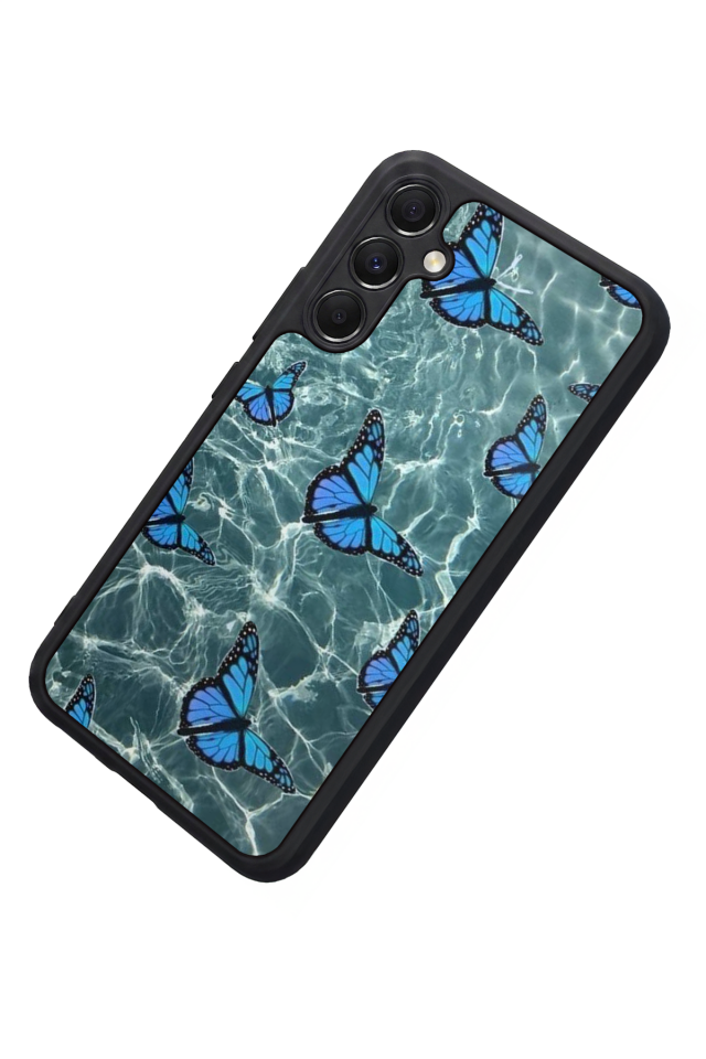 Samsung Galaxy M34 Uyumlu Kelebek Tasarımlı Glossy Premium Kılıf