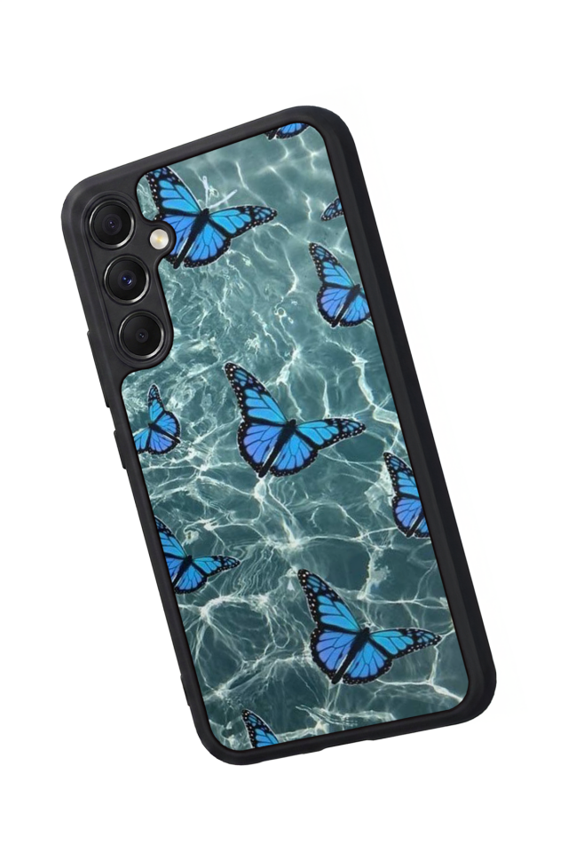 Samsung Galaxy M34 Uyumlu Kelebek Tasarımlı Glossy Premium Kılıf