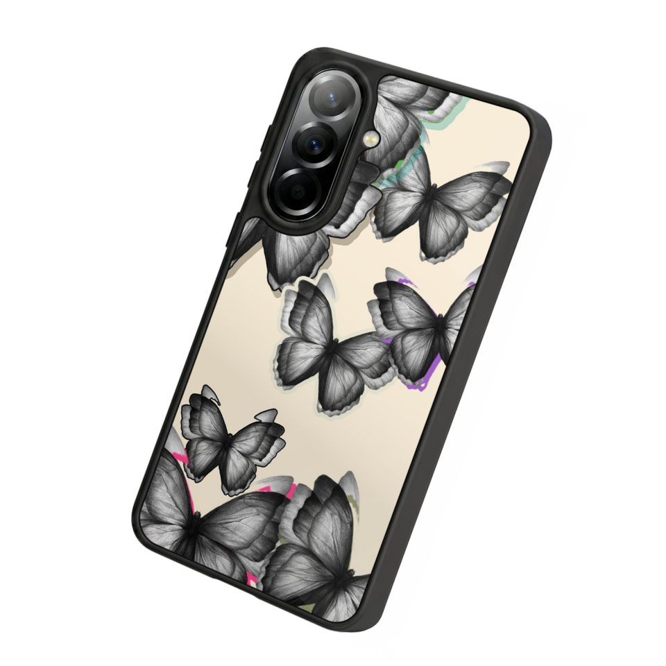 Samsung Galaxy A37 Uyumlu Kelebek Tasarımlı Glossy Premium Kılıf