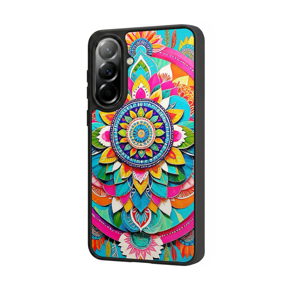 Samsung Galaxy A57 Uyumlu Mandala Tasarımlı Glossy Premium Kılıf