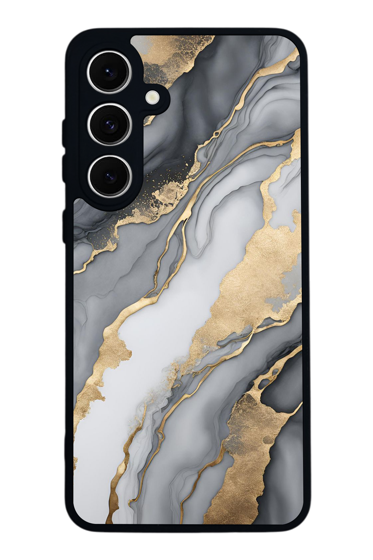 Samsung Galaxy S24 FE Uyumlu Mermer Marble Tasarımlı Glossy Premium Kılıf