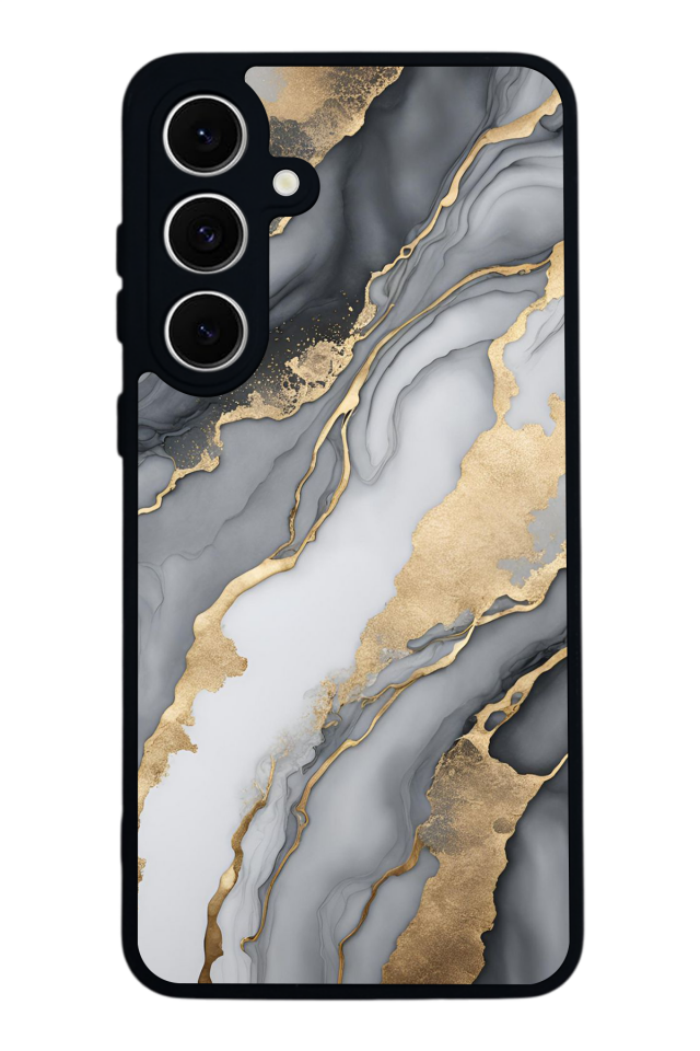 Samsung Galaxy S24 FE Uyumlu Mermer Marble Tasarımlı Glossy Premium Kılıf