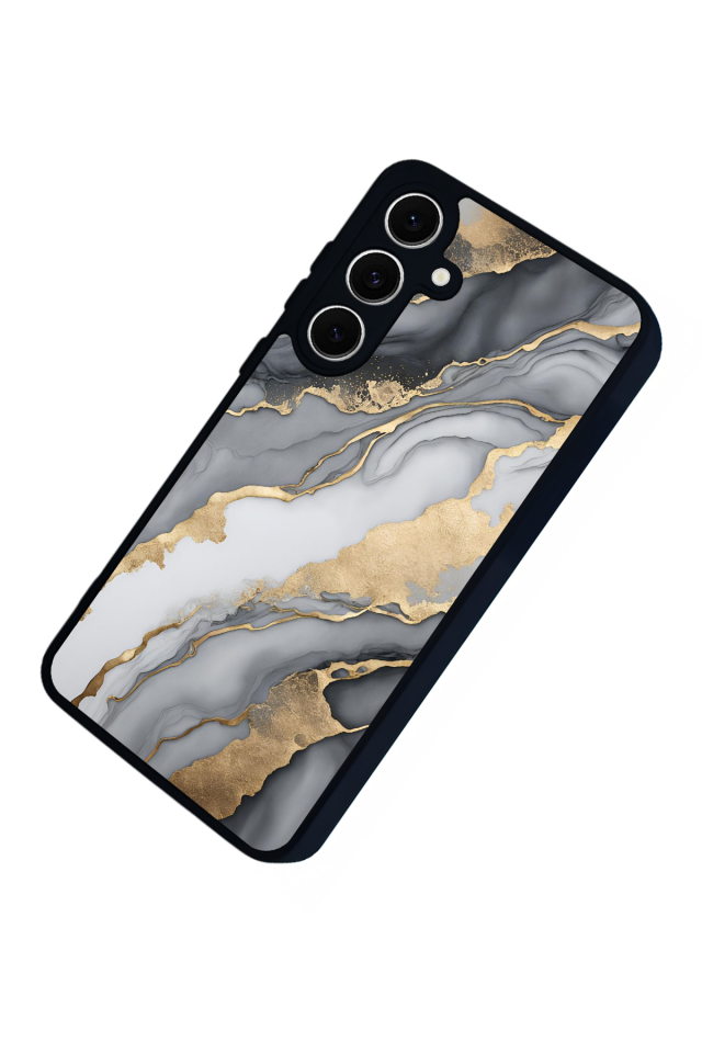 Samsung Galaxy S24 FE Uyumlu Mermer Marble Tasarımlı Glossy Premium Kılıf