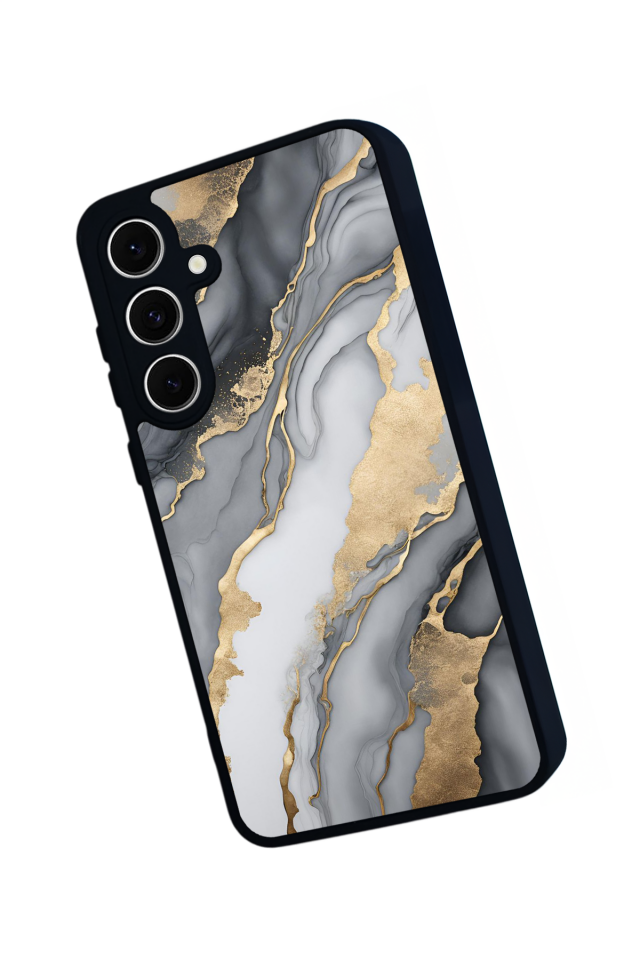 Samsung Galaxy S24 FE Uyumlu Mermer Marble Tasarımlı Glossy Premium Kılıf