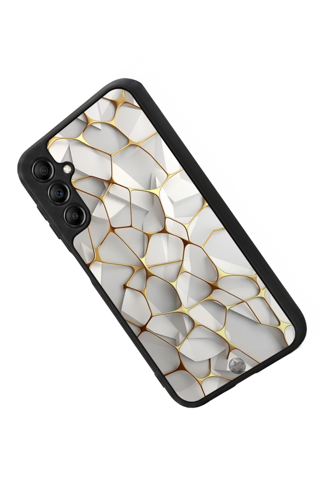 Samsung Galaxy A14 Uyumlu Mermer Marble Tasarımlı Glossy Premium Kılıf