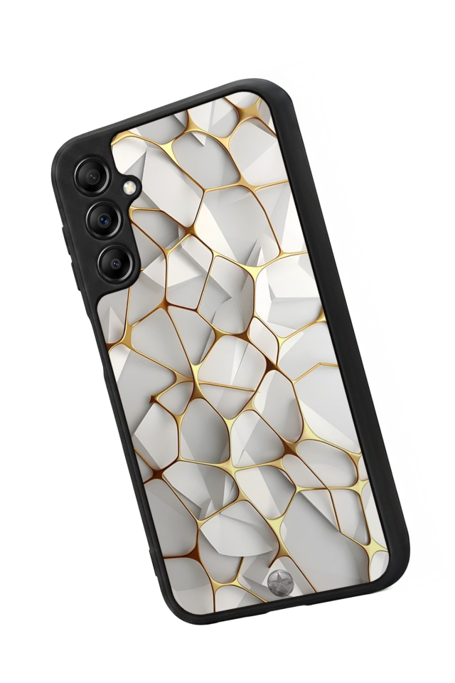 Samsung Galaxy A14 Uyumlu Mermer Marble Tasarımlı Glossy Premium Kılıf