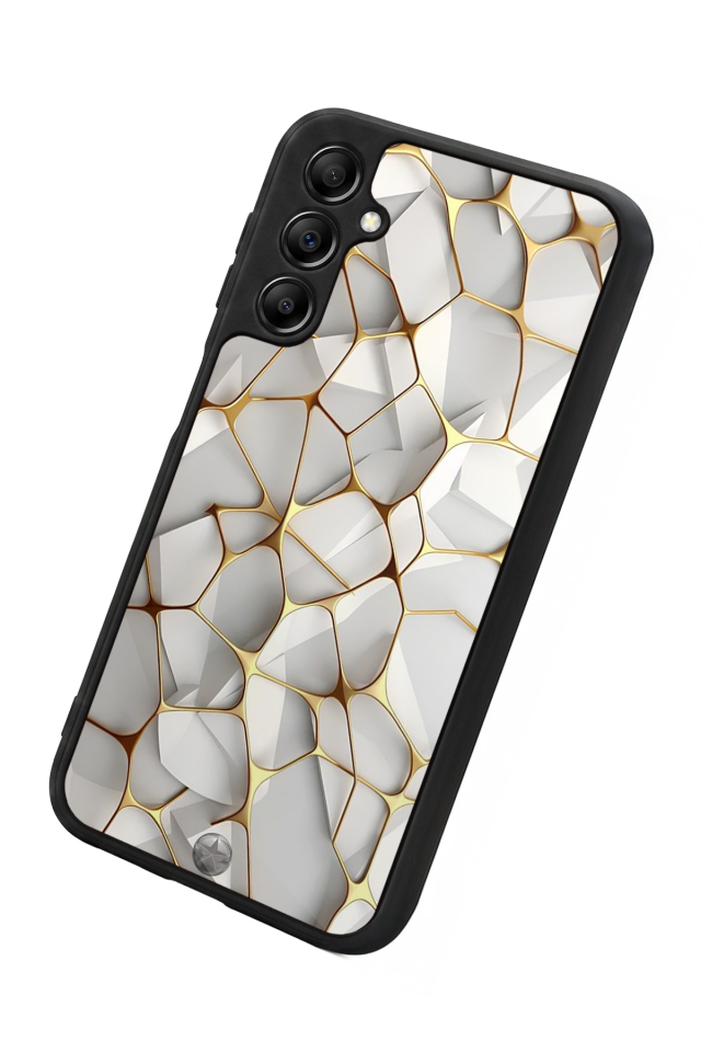Samsung Galaxy A14 Uyumlu Mermer Marble Tasarımlı Glossy Premium Kılıf