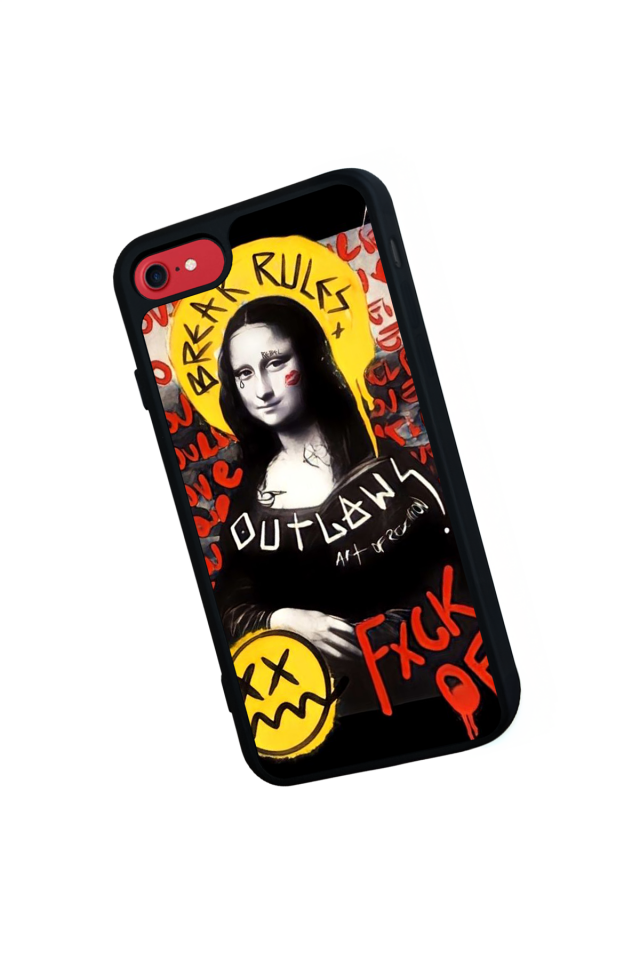 iPhone 8 Uyumlu Monalisa Tasarımlı Glossy Premium Kılıf