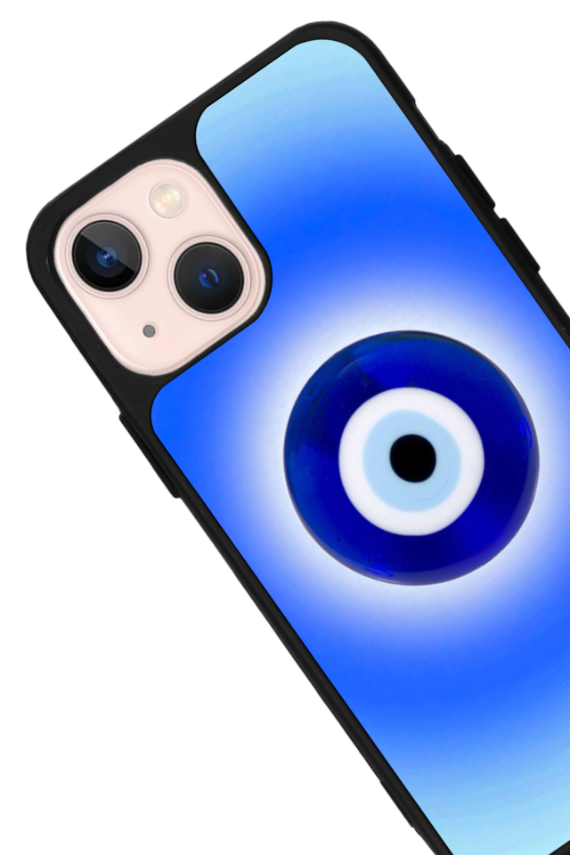 iPhone 14 Plus Uyumlu Nazar Tasarımlı Glossy Premium Kılıf