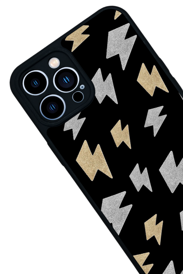 iPhone 12 Pro Max Uyumlu Simsek Tasarımlı Glossy Premium Kılıf