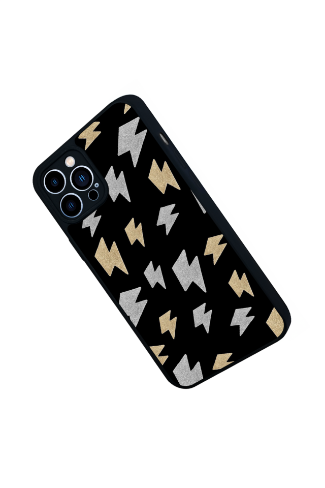 iPhone 12 Pro Max Uyumlu Simsek Tasarımlı Glossy Premium Kılıf