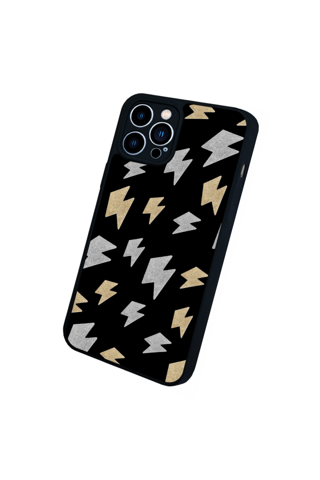 iPhone 12 Pro Max Uyumlu Simsek Tasarımlı Glossy Premium Kılıf