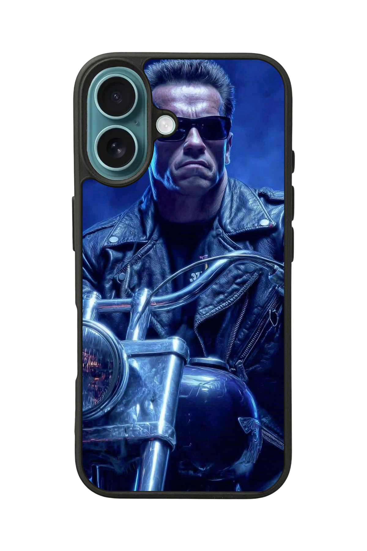 iPhone 16 Plus Uyumlu Terminator Tasarımlı Glossy Premium Kılıf