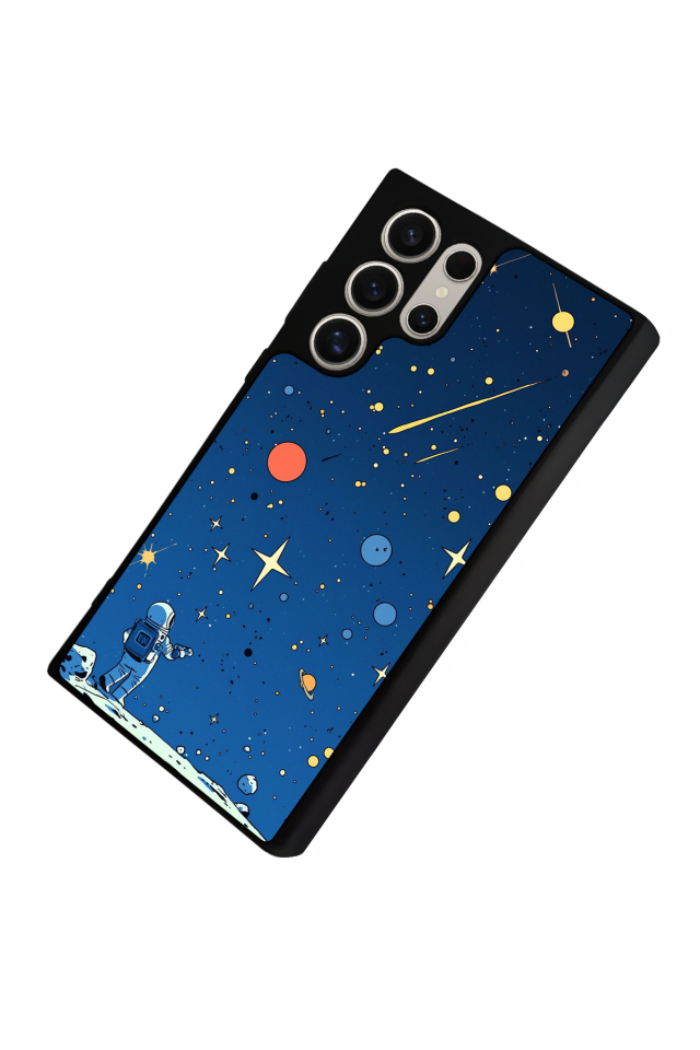 Samsung Galaxy S23 Ultra Uyumlu Uzay Tasarımlı Glossy Premium Kılıf