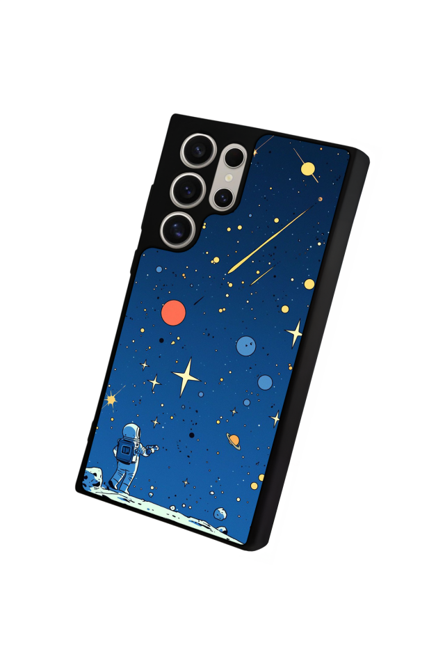 Samsung Galaxy S23 Ultra Uyumlu Uzay Tasarımlı Glossy Premium Kılıf