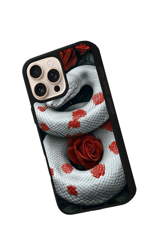 iPhone 15 Pro Uyumlu Yılan Tasarımlı Glossy Premium Kılıf