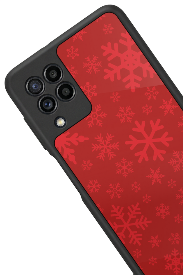Samsung Galaxy M32 Uyumlu Yilbasi Christmas Tasarımlı Glossy Premium Kılıf
