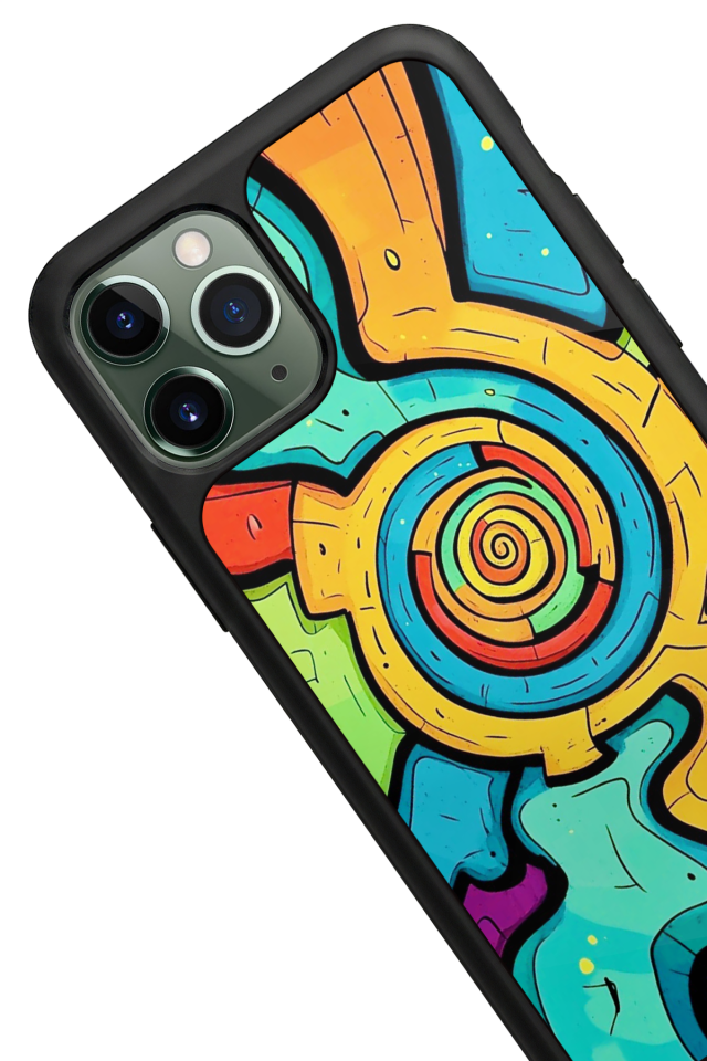iPhone 11 Pro Max Uyumlu Abstract Tasarımlı Glossy Premium Kılıf