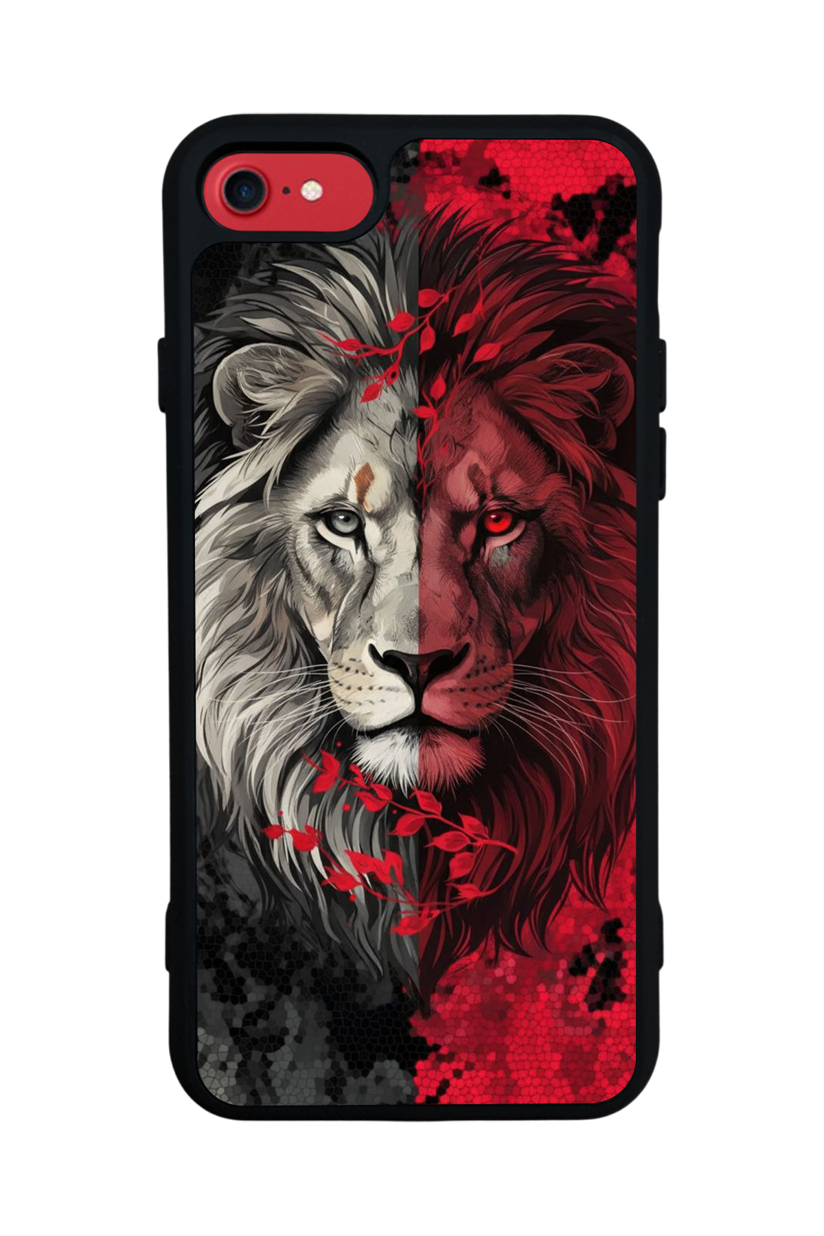 iPhone SE Uyumlu Aslan Tasarımlı Glossy Premium Kılıf