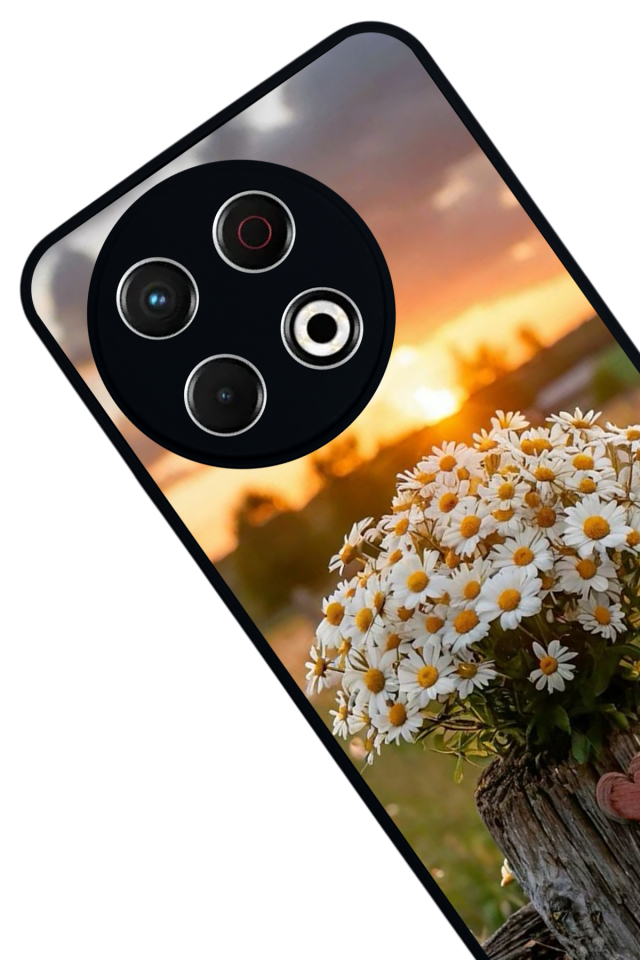 Tecno Spark 30 Pro Uyumlu Cicek Tasarımlı Glossy Premium Kılıf