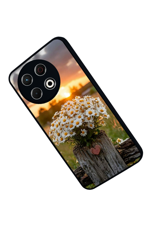 Tecno Spark 30 Pro Uyumlu Cicek Tasarımlı Glossy Premium Kılıf