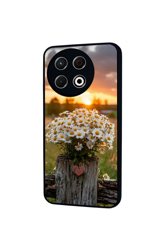 Tecno Spark 30 Pro Uyumlu Cicek Tasarımlı Glossy Premium Kılıf