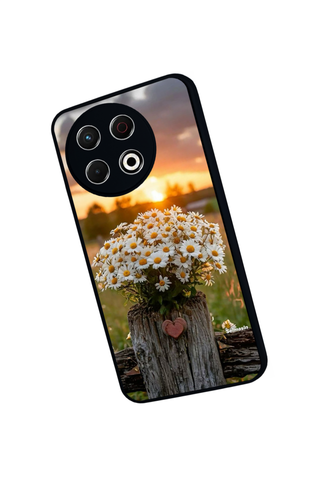 Tecno Spark 30 Pro Uyumlu Cicek Tasarımlı Glossy Premium Kılıf