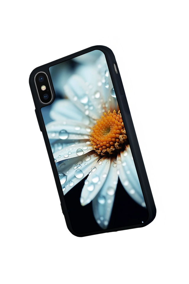 iPhone X/ XS Uyumlu Cicek Tasarımlı Glossy Premium Kılıf