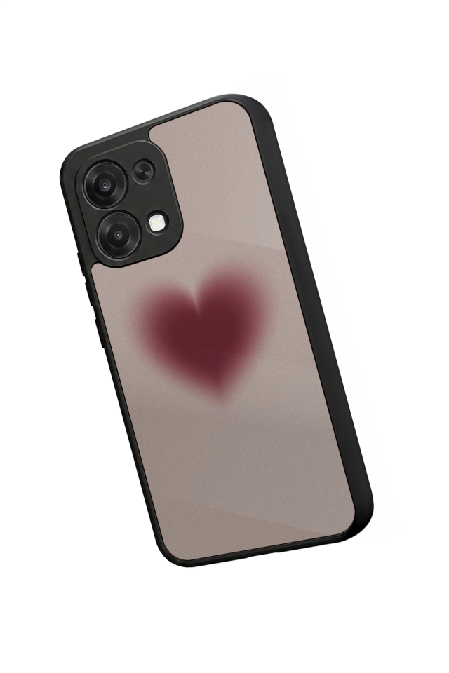 Oppo A6 Pro Uyumlu Kalp Love Tasarımlı Glossy Premium Kılıf