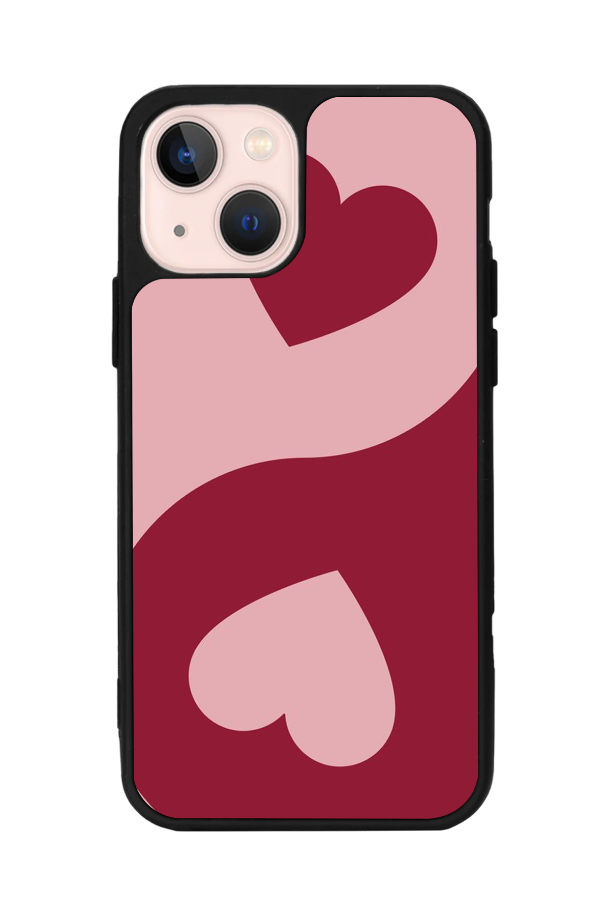 iPhone 13 Mini Uyumlu Kalp Love Tasarımlı Glossy Premium Kılıf