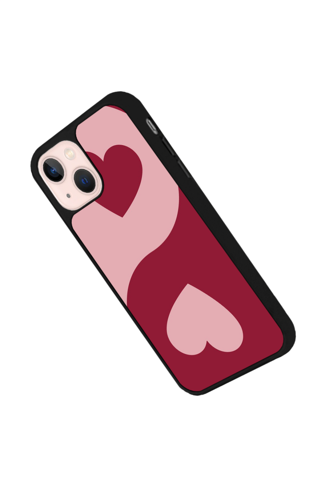 iPhone 13 Mini Uyumlu Kalp Love Tasarımlı Glossy Premium Kılıf