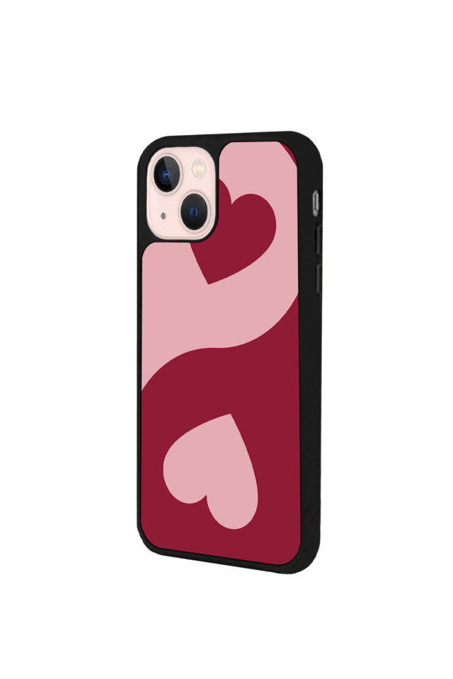 iPhone 13 Mini Uyumlu Kalp Love Tasarımlı Glossy Premium Kılıf