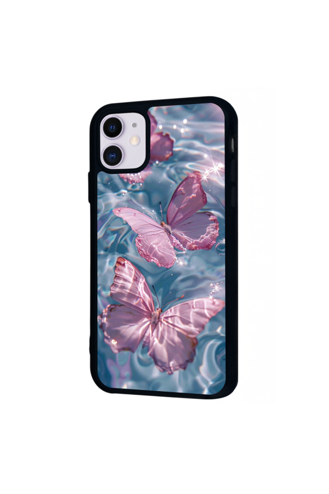 iPhone 11 Uyumlu Kelebek Tasarımlı Glossy Premium Kılıf