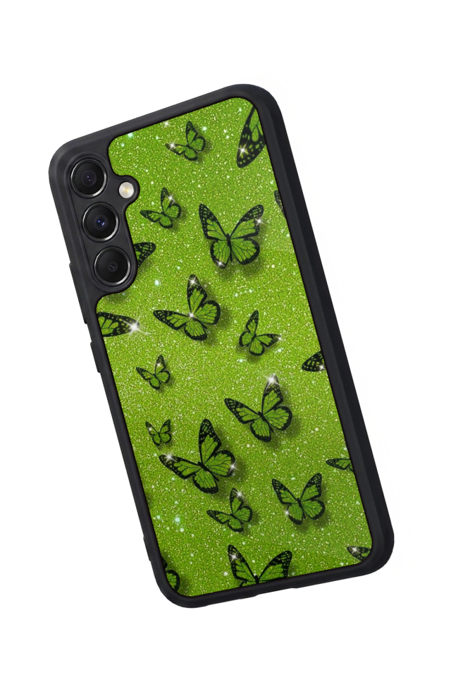 Samsung Galaxy M34 Uyumlu Kelebek Tasarımlı Glossy Premium Kılıf