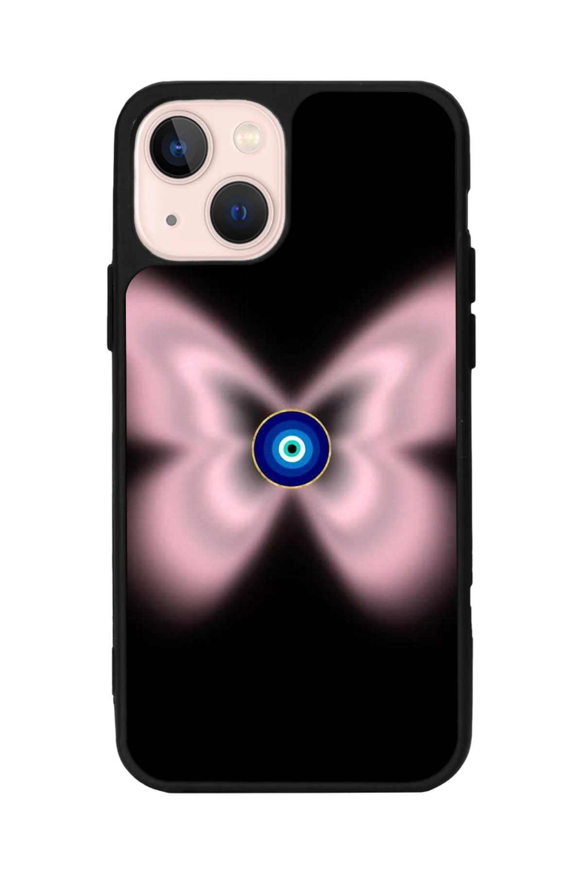 iPhone 14 Plus Uyumlu Nazar Tasarımlı Glossy Premium Kılıf