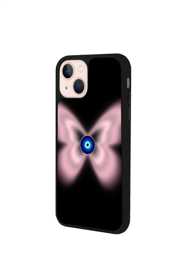 iPhone 14 Plus Uyumlu Nazar Tasarımlı Glossy Premium Kılıf