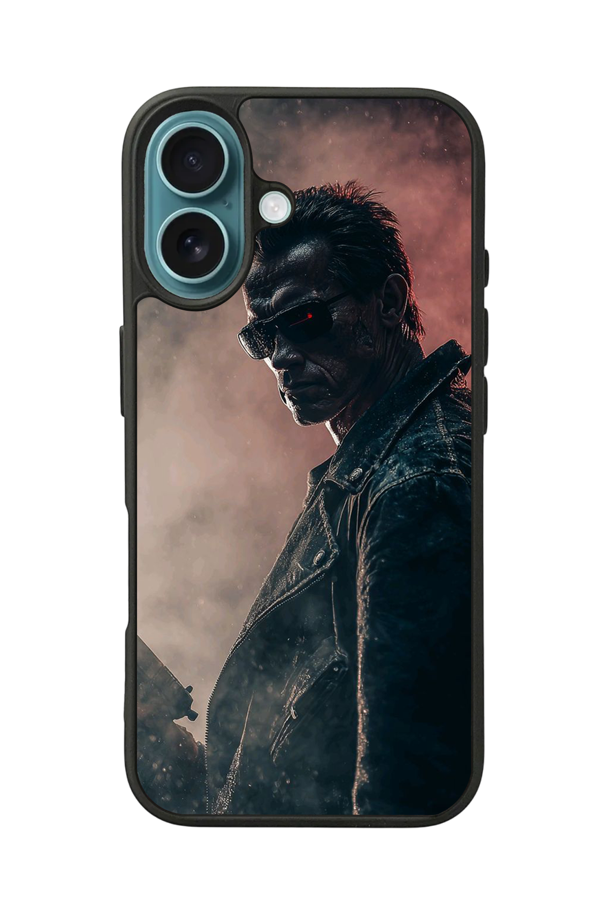 iPhone 16 Plus Uyumlu Terminator Tasarımlı Glossy Premium Kılıf