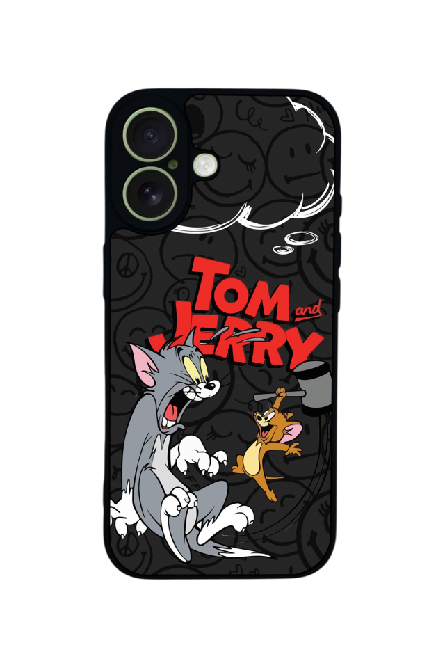 iPhone 17 Uyumlu Tom And Jerry Tasarımlı Glossy Premium Kılıf