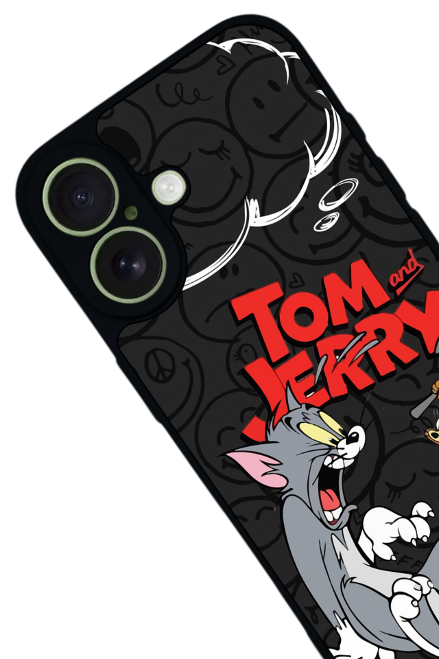 iPhone 17 Uyumlu Tom And Jerry Tasarımlı Glossy Premium Kılıf