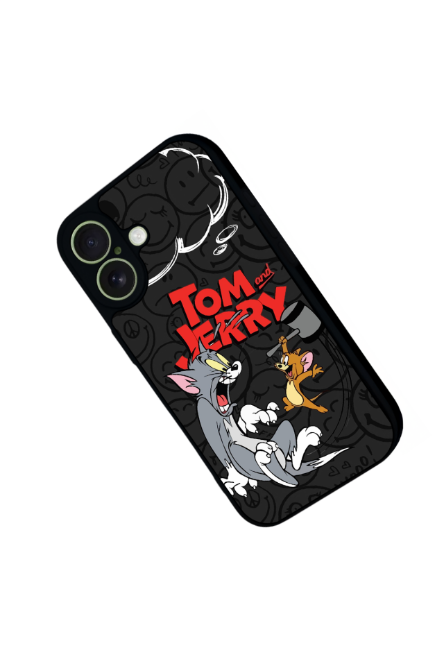 iPhone 17 Uyumlu Tom And Jerry Tasarımlı Glossy Premium Kılıf