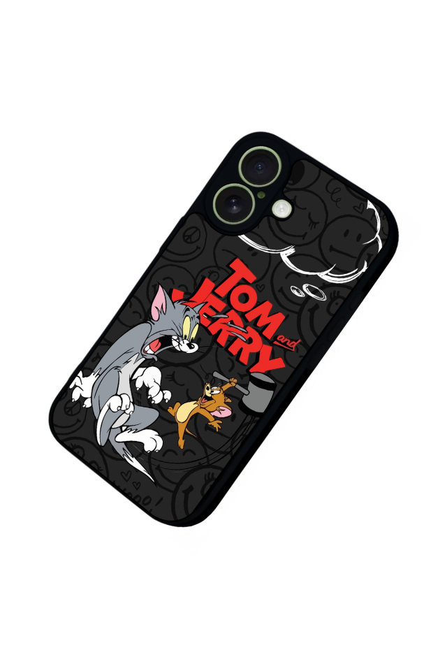 iPhone 17 Uyumlu Tom And Jerry Tasarımlı Glossy Premium Kılıf