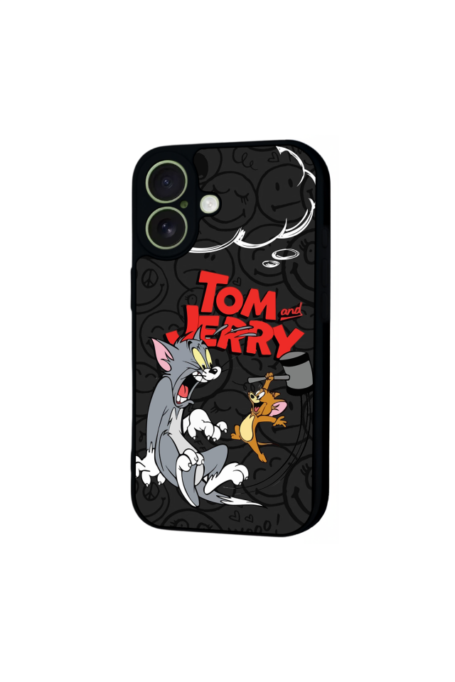 iPhone 17 Uyumlu Tom And Jerry Tasarımlı Glossy Premium Kılıf
