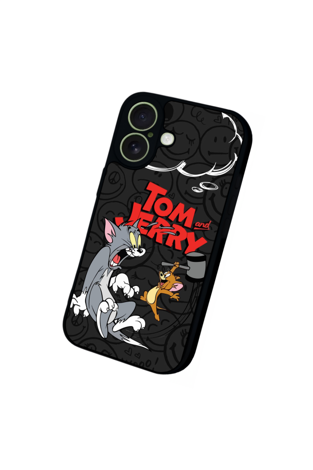iPhone 17 Uyumlu Tom And Jerry Tasarımlı Glossy Premium Kılıf