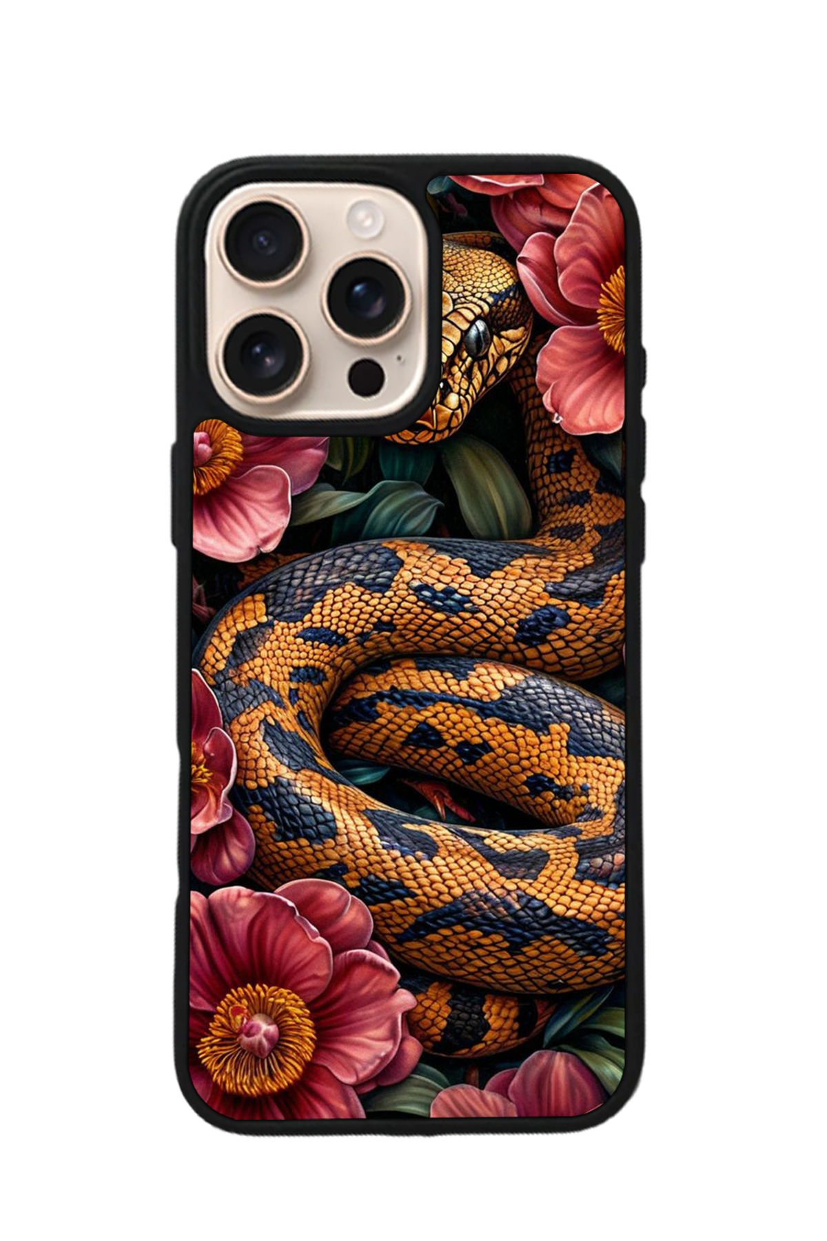iPhone 15 Pro Uyumlu Yılan Tasarımlı Glossy Premium Kılıf