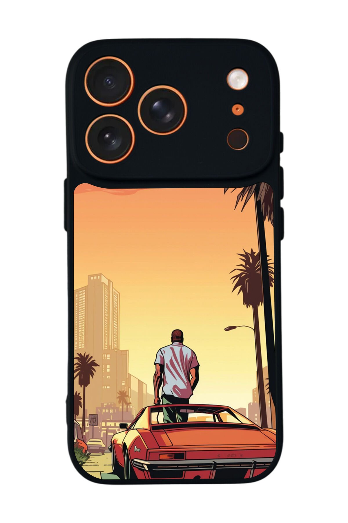 iPhone 17 Pro Max Uyumlu GTA Tasarımlı Glossy Premium Kılıf